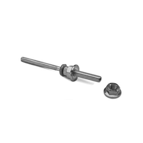 Avoltik Lot De 10 Vis à Double Filetage M10 X 300 Mm Inox - Fixation Panneaux Solaires Avec Plaque Adaptateur, Joint Et Écrou à Dents